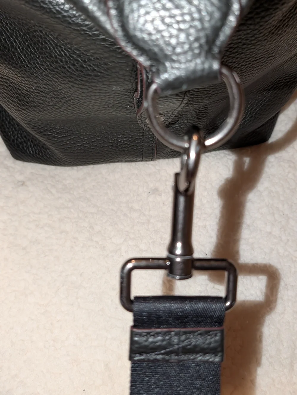 Coach Boston Bag Duffel 75715 Black Leather VGUC